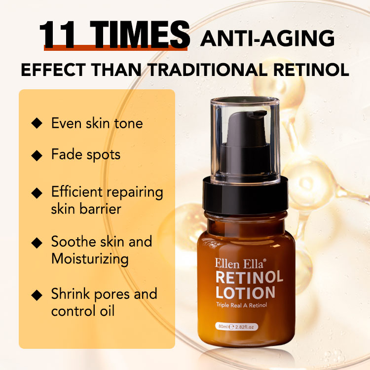 Upgrade ELLEN ELLA Retinol Anti-wrinkle Lotion 80ml - Remove fine lines, wrinkles in 28 days - FREE SHIPPING